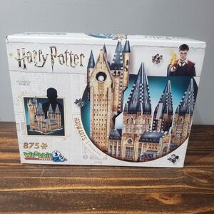 Wrebbit 3D Harry Potter Puzzle 875pc Hogwarts Astronomy Tower Tan Good Box new